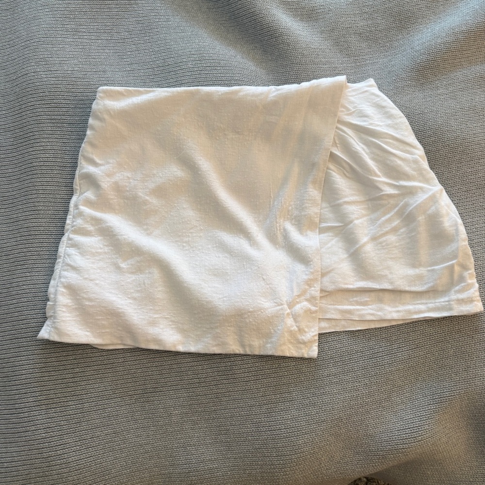 Abercrombie Scarlett Line Blend Wrap Mini Skort white